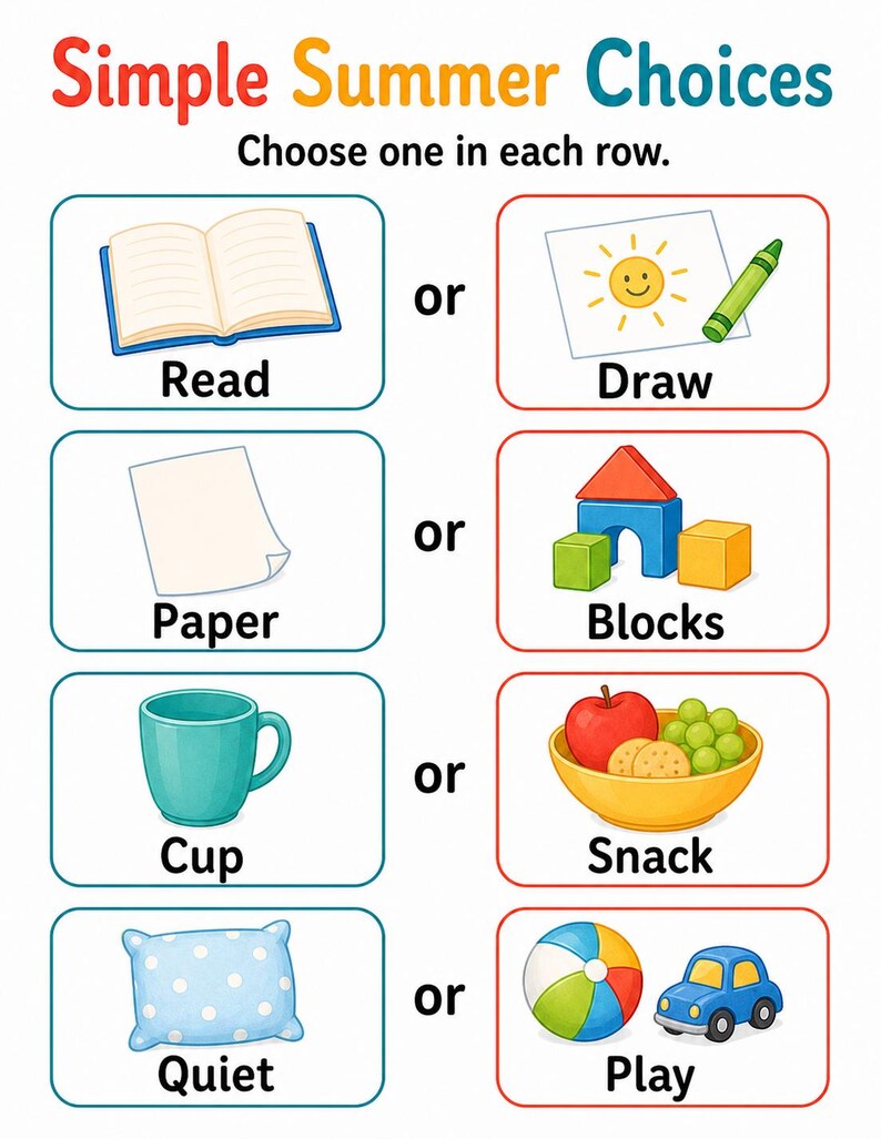 Simple Summer Home Pages | Simple Summer Activities for Kids | Printable PDF | Digital Download image 6