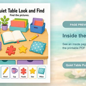 Quiet Table Puzzles | Druckbare besetzten Seiten | Druckbare PDF | Digitaler Download Bild 10