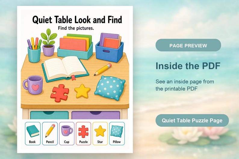Quiet Table Puzzles | Druckbare besetzten Seiten | Druckbare PDF | Digitaler Download Bild 10