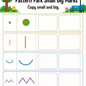 Vorschrift Pattern Park | Arbeitsblätter zum Vorschreiben | Druckbare PDF | Digitaler Download Bild 6