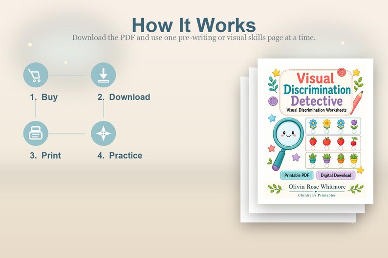 Detective visuele discriminatie | Werkbladen visuele discriminatie | Afdrukbare pdf | Digitale download afbeelding 8