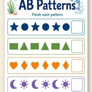 Pattern Parade | Pattern Worksheets | Printable PDF | Digital Download image 9