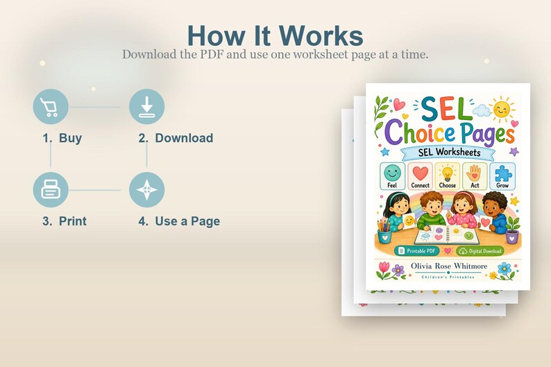 SEL Choice Pages | SEL Worksheets | Printable PDF | Digital Download image 8