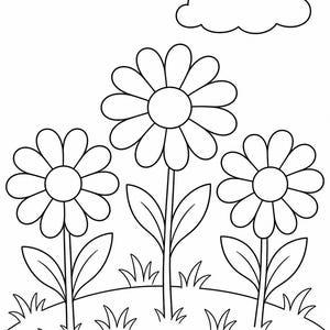 Garden Blooms Coloring Pages | Flower Coloring Pages | Printable PDF | Digital Download image 5