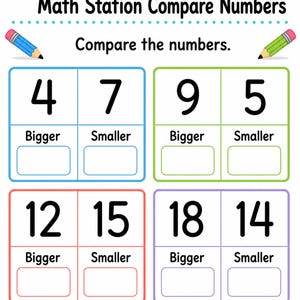 Kindergarten Math Station | Kindergarten Math Worksheets | Printable PDF | Digital Download image 5