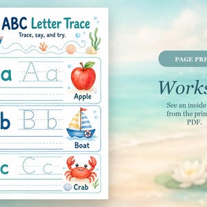 Seahorse Skill Path | Preschool Worksheets | Printable PDF | Digital Download image 6