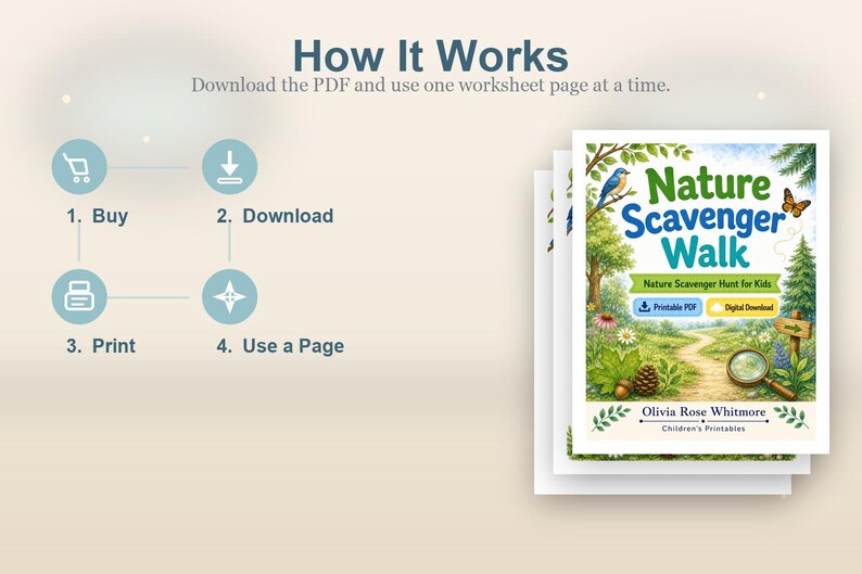 Paseo por la naturaleza / Búsqueda del tesoro en la naturaleza para niños / PDF imprimible / Descarga digital imagen 8