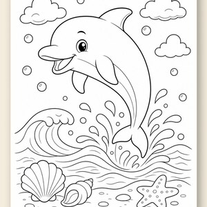 Kleurplaten Ocean Friends | Oceaan kleurplaten | Afdrukbare pdf | Digitale download afbeelding 9