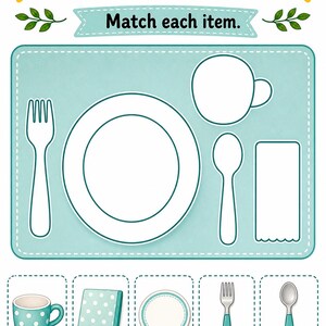 Table Helper Tray | Table Setting Chart | Printable PDF | Digital Download image 5