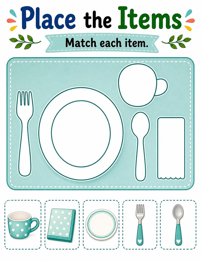 Table Helper Tray | Table Setting Chart | Printable PDF | Digital Download image 5