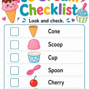 Pagine divertenti sul gelato / Attività sul gelato per bambini / PDF stampabile / Download digitale immagine 4