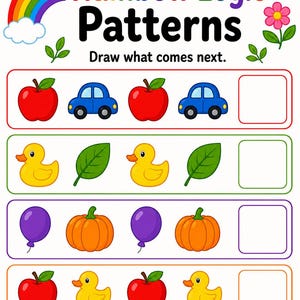 Rainbow Logic Pages | Color Puzzle Worksheets | Printable PDF | Digital Download image 6