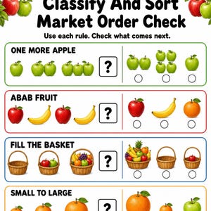 Classify And Sort Market | Classification Worksheets | Printable PDF | Digital Download image 6