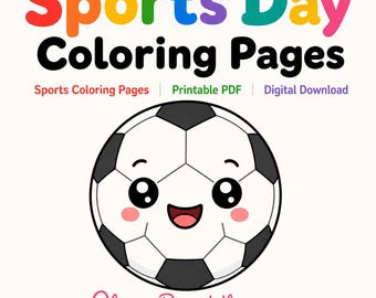 Sports Day Coloring Pages | Sports Coloring Pages | Printable PDF | Digital Download