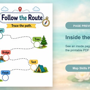 Map Adventure Skills | Map Skills Worksheets | Printable PDF | Digital Download image 10