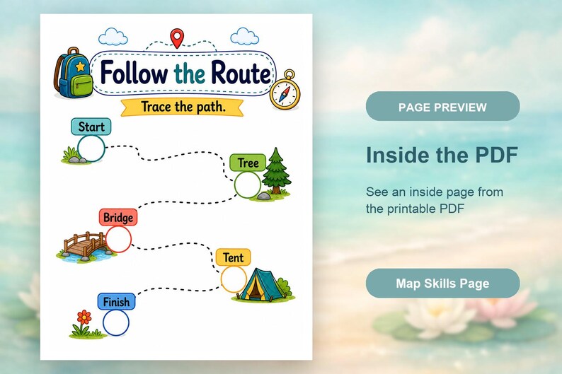 Map Adventure Skills | Map Skills Worksheets | Printable PDF | Digital Download image 10