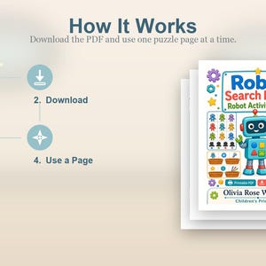 Robotsökningssidor | Robotaktivitetsblad | Utskrivbar PDF | Digital nedladdning bild 8