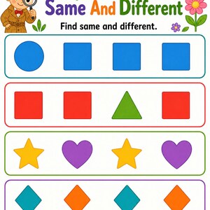 Formdetektiv Puzzles | Form Puzzle Arbeitsblätter | Druckbare PDF | Digitaler Download Bild 5