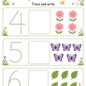 Prairie numérotée | Feuilles de calcul pour la recherche de numéros | PDF imprimable | Téléchargement numérique image 4