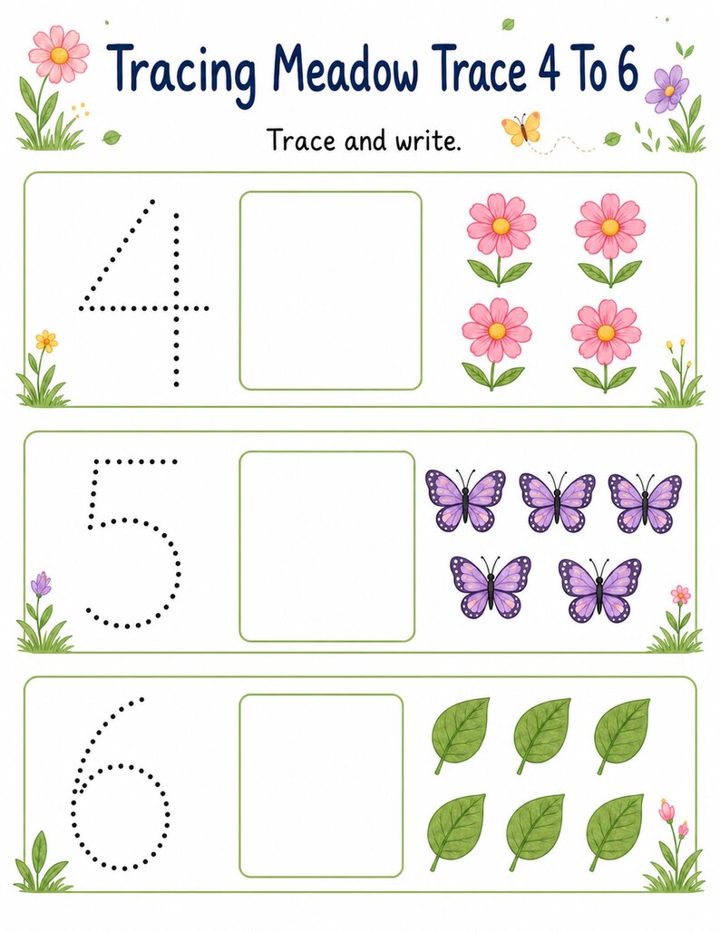 Prairie numérotée | Feuilles de calcul pour la recherche de numéros | PDF imprimable | Téléchargement numérique image 4