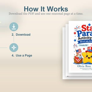 Star Parade-activiteitenpagina's | Activiteitenbladen van 4 juli | Afdrukbare pdf | Digitale download afbeelding 8