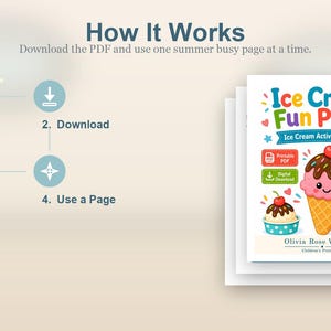 Pagine divertenti sul gelato / Attività sul gelato per bambini / PDF stampabile / Download digitale immagine 8