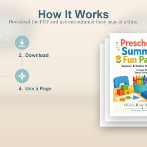 Vorschule Sommer Spaß Seiten | Sommer-Aktivitäten für Kinder im Vorschulalter | Druckbare PDF | Digitaler Download Bild 8