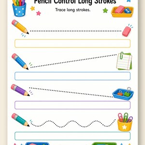 Pencil Control Workshop | Pencil Control Worksheets | Printable PDF | Digital Download image 9