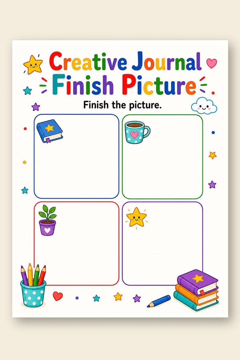 Creative Journal Pages | Journal Prompts for Kids | Printable PDF | Digital Download image 9