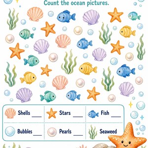 Starfish Activity Cove | Kids Activity Sheets | Printable PDF | Digital Download image 4