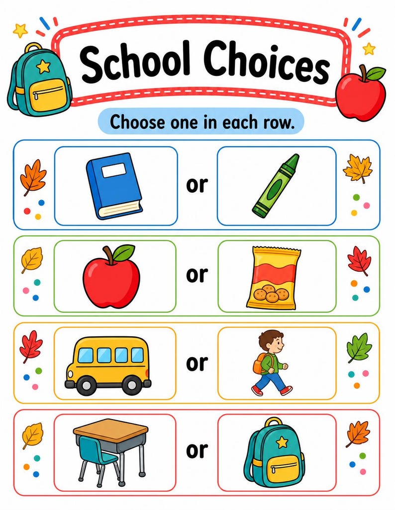 School Day Activity Pages | Back to School Activity Sheets | Printable PDF | Digital Download image 6
