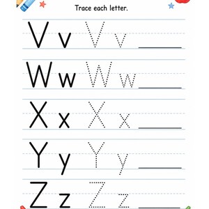 Little Pencil Letters | Letter Tracing Worksheets | Printable PDF | Digital Download image 6