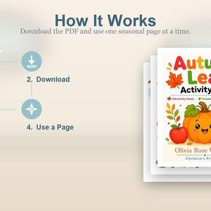 Autumn Leaf Activity Pages | Fall Activity Sheets | Printable PDF | Digital Download image 8