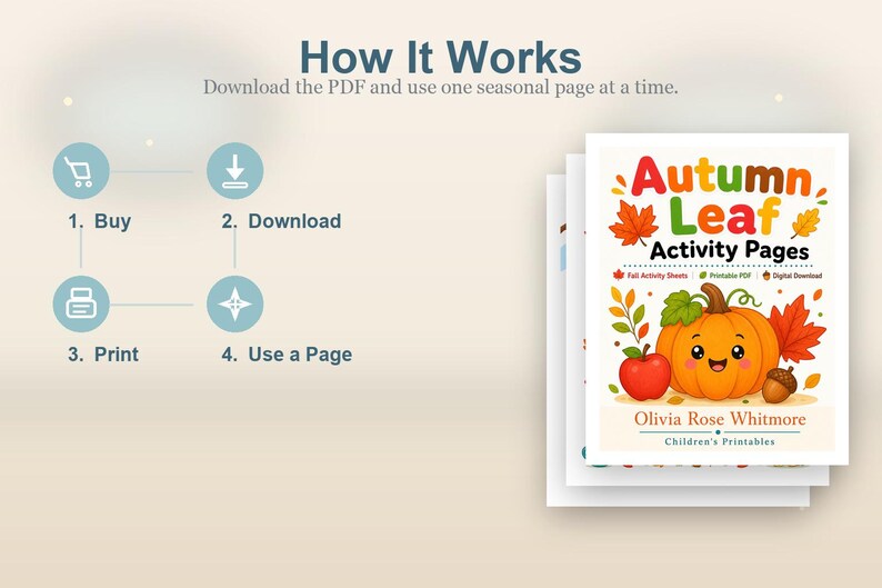 Autumn Leaf Activity Pages | Fall Activity Sheets | Printable PDF | Digital Download image 8