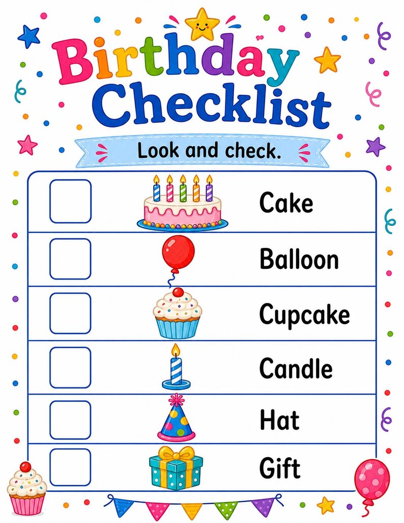 Geburtstagsparty-Tätigkeitsseiten | Geburtstag Aktivität Blätter | Druckbare PDF | Digitaler Download Bild 4