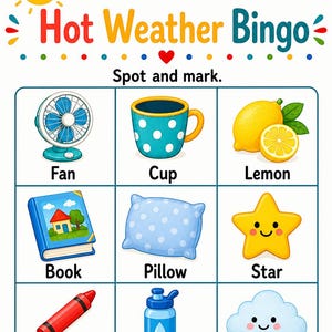 Hot Weather Home Pages | Hot Weather Activities for Kids | Printable PDF | Digital Download image 3