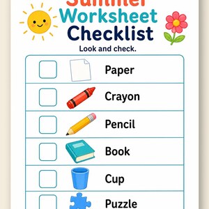 Sunny Summer Worksheet Pages | Summer Worksheets for Kids | Printable PDF | Digital Download image 9