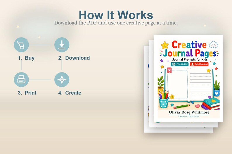 Creative Journal Pages | Journal Prompts for Kids | Printable PDF | Digital Download image 8