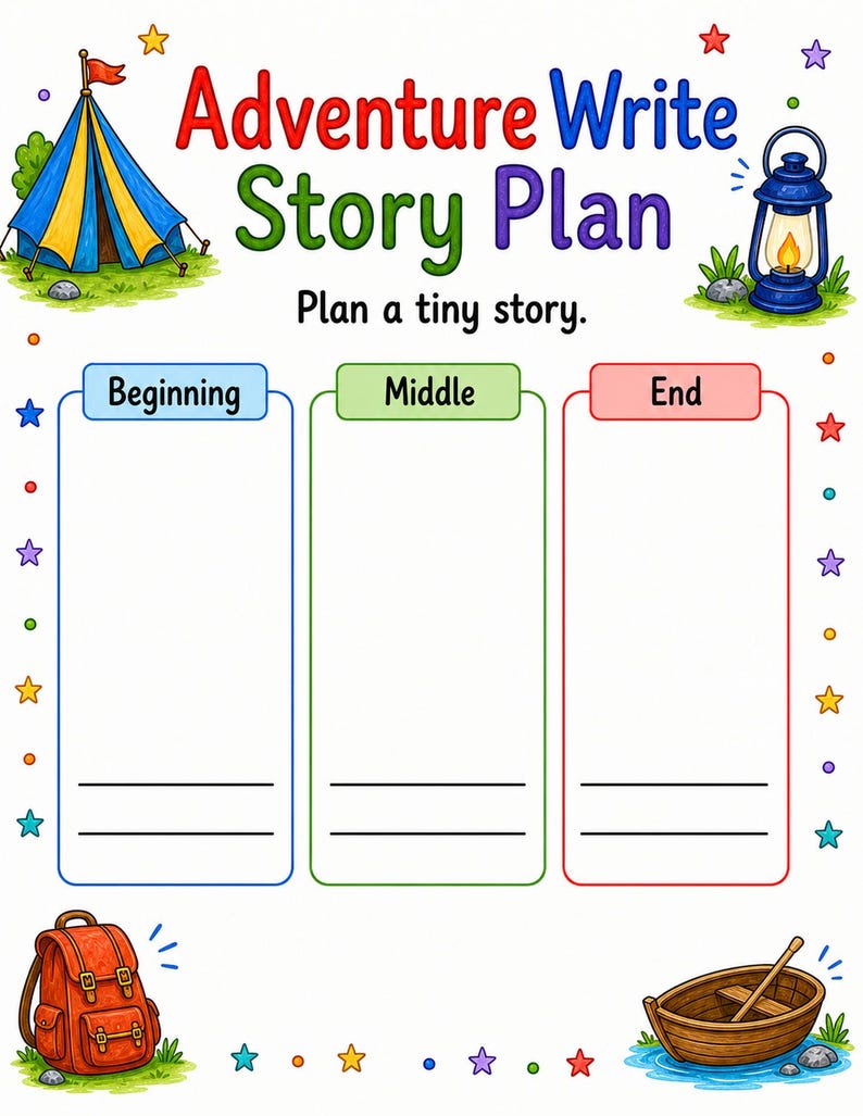 Draw Your Own Adventure | Adventure Writing Prompts | Printable PDF | Digital Download image 7