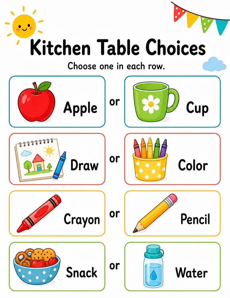 Páginas para la mesa de la cocina soleada / Páginas de verano para la mesa de la cocina / PDF imprimible / Descarga digital imagen 6