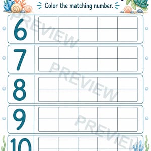 Ocean Frühlern-Starter XL | Vorschul Arbeitsblätter | Druckbare PDF | Digitaler Download Bild 5
