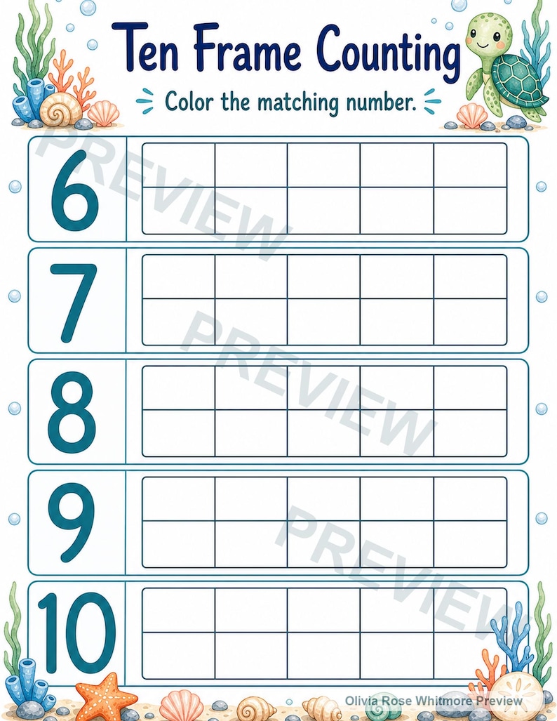 Ocean Frühlern-Starter XL | Vorschul Arbeitsblätter | Druckbare PDF | Digitaler Download Bild 5