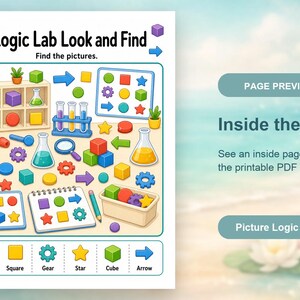 Bild logischen Labor | Logische Puzzle Arbeitsblätter für Kinder | Druckbare PDF | Digitaler Download Bild 10