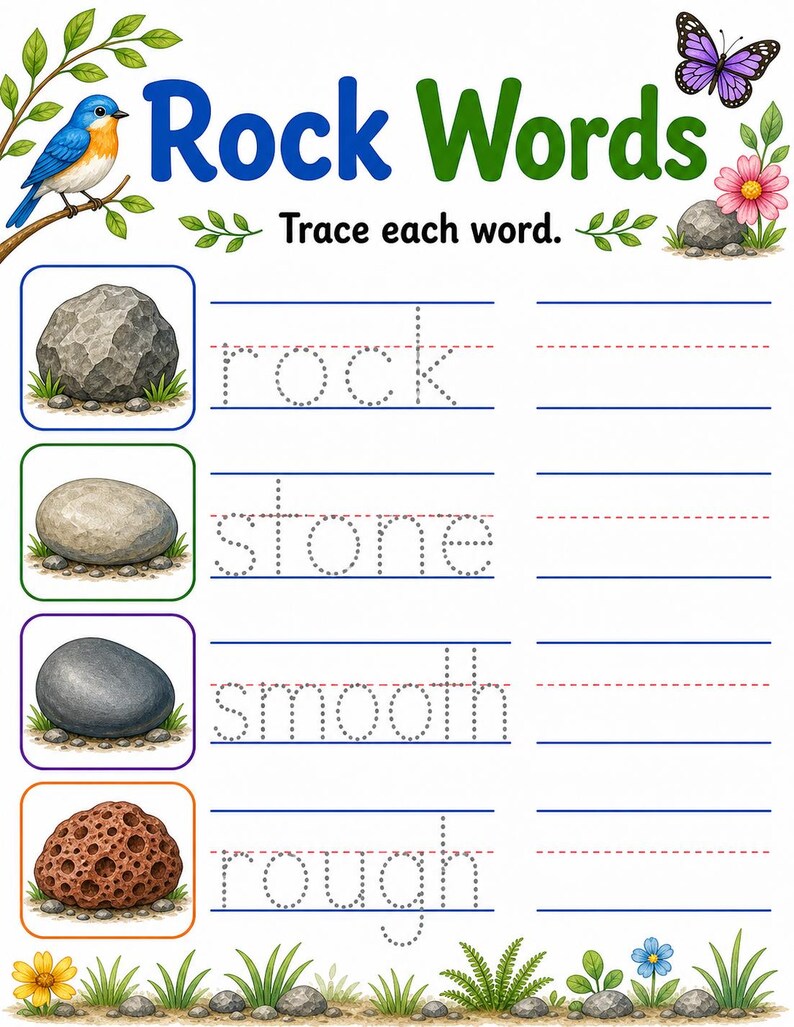 Rock Sorting Tray | Rocks and Minerals Worksheets | Printable PDF | Digital Download image 6