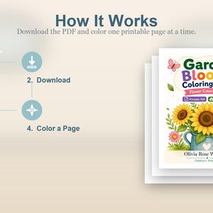 Garden Blooms Coloring Pages | Flower Coloring Pages | Printable PDF | Digital Download image 8