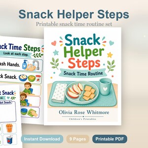 Guía para la hora de la merienda / Rutina / PDF imprimible / Descarga digital imagen 2
