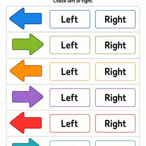 Left Right Learning Trail | Left and Right Worksheets | Printable PDF | Digital Download image 3