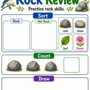 Rock Sorting Tray | Rocks and Minerals Worksheets | Printable PDF | Digital Download image 7