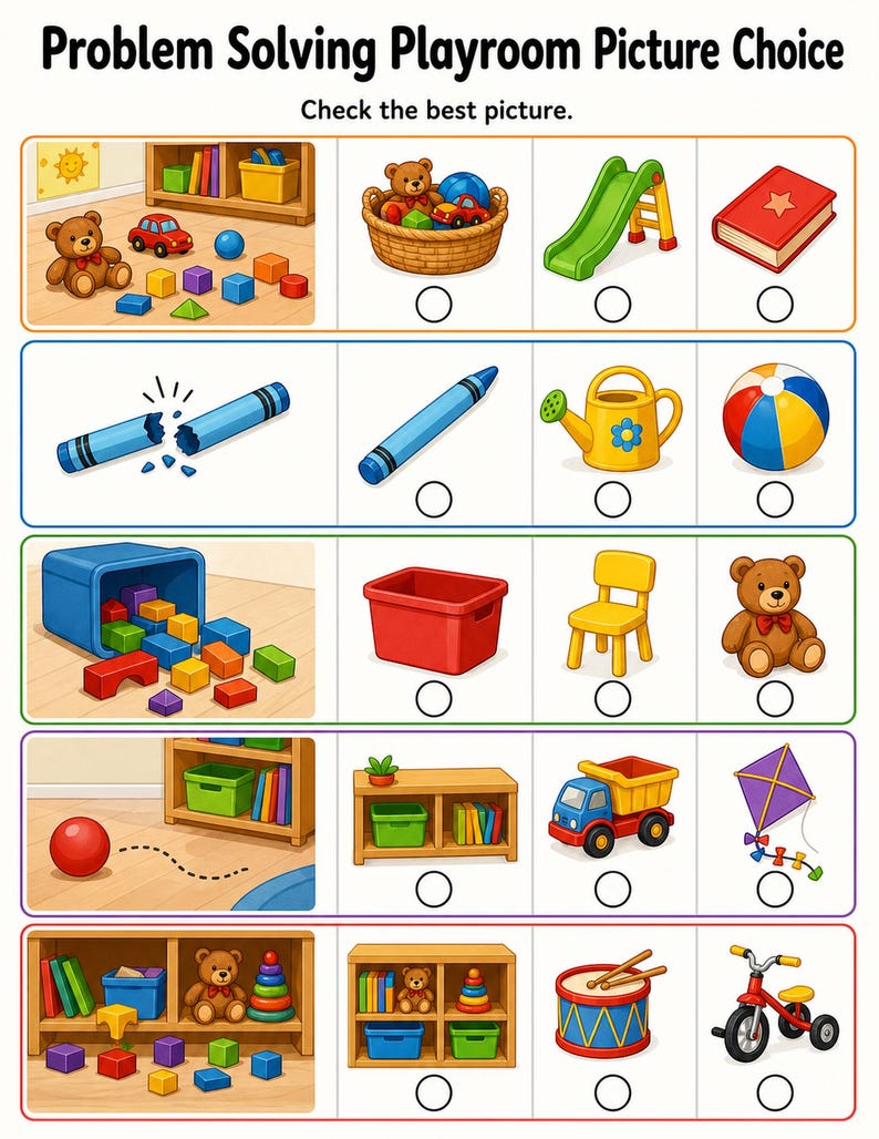 Spazio giochi per la risoluzione dei problemi / Schede di lavoro per la risoluzione dei problemi / PDF stampabile / Download digitale immagine 3
