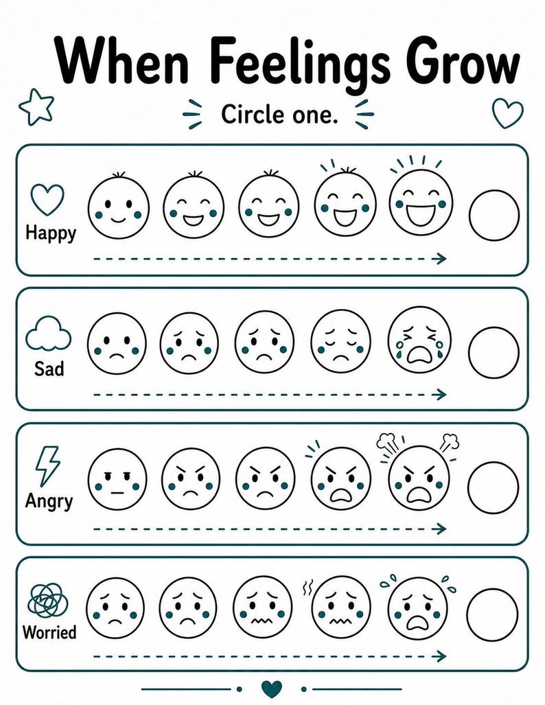 Guia para Lidar com Emoções Intensas | Folhas de Atividades sobre Emoções Intensas | PDF para Imprimir | Download Digital imagem 4